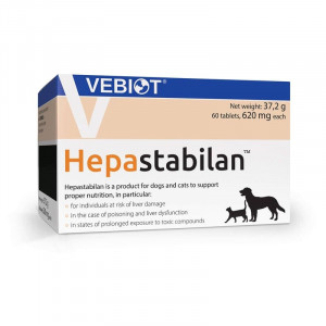 Hepastabilan Vebiot papildbarība suņiem, kaķiem Aknas N60